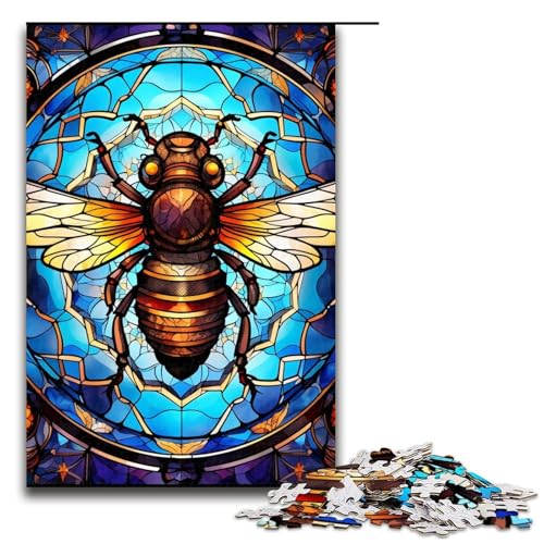 1000-teiliges Puzzle, Buntglasboot, Holzpuzzle, Lernspielzeug, Familienspiele, Größe 50 x 75 cm 1000-teiliges Puzzle, Buntglasboot, Holzpuzzle, Lernspielzeug, Familienspiele, Größe 50 x 75 cm von LLONGKT