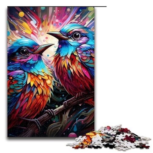 1000-teiliges Puzzle, Farbsperling, Holzpuzzle, Heimdekoration, Größe 50 x 75 cm 1000-teiliges Puzzle, Farbsperling, Holzpuzzle, Heimdekoration, Größe 50 x 75 cm von LLONGKT