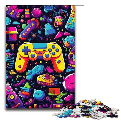 1000-teiliges Puzzle, Farbspiel, Puzzles für Erwachsene, Holzpuzzle, anspruchsvolles Spiel, Größe 50 x 75 cm von LLONGKT