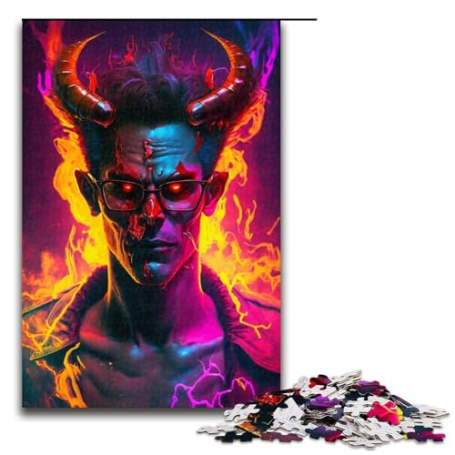 1000-teiliges Puzzle, Farbteufel-Puzzle für Erwachsene, Holzpuzzle, interessanter Stressabbau, Größe 50 x 75 cm 1000-teiliges Puzzle, Farbteufel-Puzzle für Erwachsene, Holzpuzzle, interessanter Stressabbau, Größe 50 x 75 cm von LLONGKT