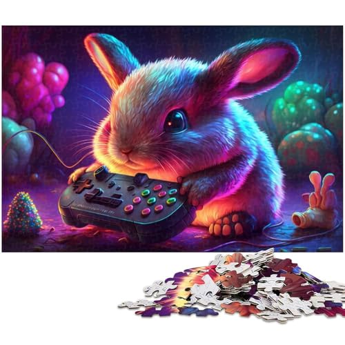 1000-teiliges Puzzle, Lernspiele, Kaninchenspiel, Puzzles für Erwachsene, Holzpuzzle, Familienunterhaltungsspielzeug, Größe 50 x 75 cm 1000-teiliges Puzzle, Lernspiele, Kaninchenspiel, Puzzles für Erwachsene, Holzpuzzle, Familienunterhaltungsspielzeug, Größe 50 x 75 cm von LLONGKT