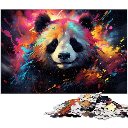 1000-teiliges Puzzle, Lernspiele, farbenfroh, psychedelisch, niedlicher Kleiner Panda, Puzzle für Erwachsene, Holzpuzzle, Familienunterhaltungsspielzeug, Größe 50 x 75 cm 1000-teiliges Puzzle, Lernspiele, farbenfroh, psychedelisch, niedlicher Kleiner Panda, Puzzle für Erwachsene, Holzpuzzle, Familienunterhaltungsspielzeug, Größe 50 x 75 cm von LLONGKT
