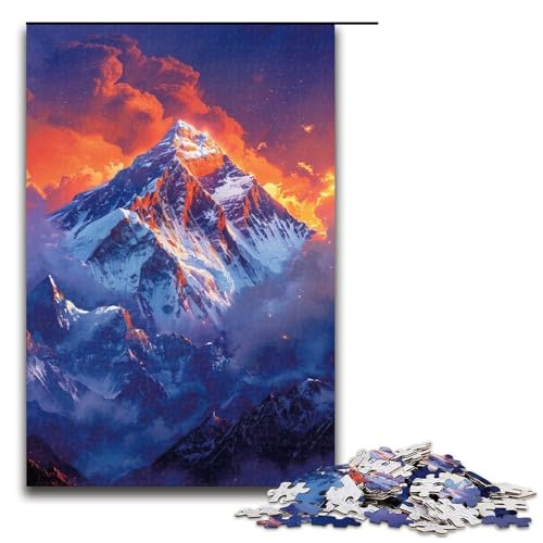 1000-teiliges Puzzle, Lernspiele, schöne Berge, Puzzles für Erwachsene, Holzpuzzle, dekomprimierendes intellektuelles Lernspielzeug (Größe 50 x 75 cm) von LLONGKT