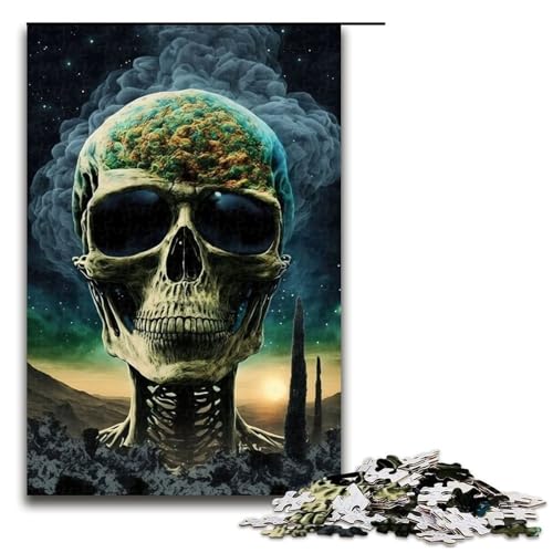 1000-teiliges Puzzle, Skelett-Puzzle für Teenager, Holzpuzzle, Lernspiel für Erwachsene, Größe 50 x 75 cm von LLONGKT