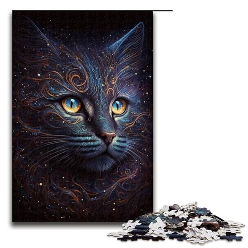 1000-teiliges Puzzle, Weltraumkatze, Holzpuzzle, Lernspielzeug, Größe 50 x 75 cm 1000-teiliges Puzzle, Weltraumkatze, Holzpuzzle, Lernspielzeug, Größe 50 x 75 cm von LLONGKT