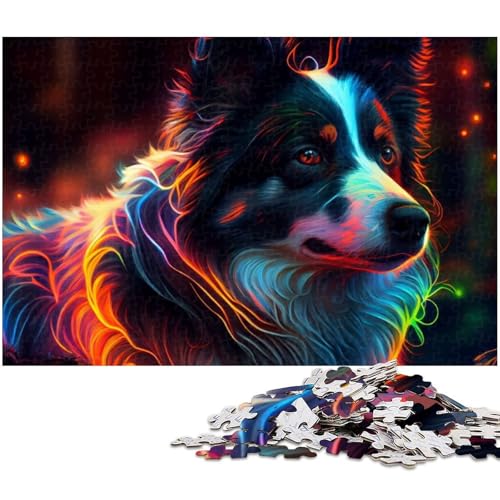 1000-teiliges Puzzle, bunter Hund, Holzpuzzle für Erwachsene, Lernspiel, Größe 50 x 75 cm 1000-teiliges Puzzle, bunter Hund, Holzpuzzle für Erwachsene, Lernspiel, Größe 50 x 75 cm von LLONGKT