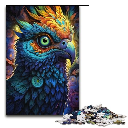 1000-teiliges Puzzle, buntes Papageien-Puzzle für Erwachsene und Teenager, Papppuzzle, Lernspiel, Herausforderungsspielzeug (Größe 38 x 26 cm) von LLONGKT