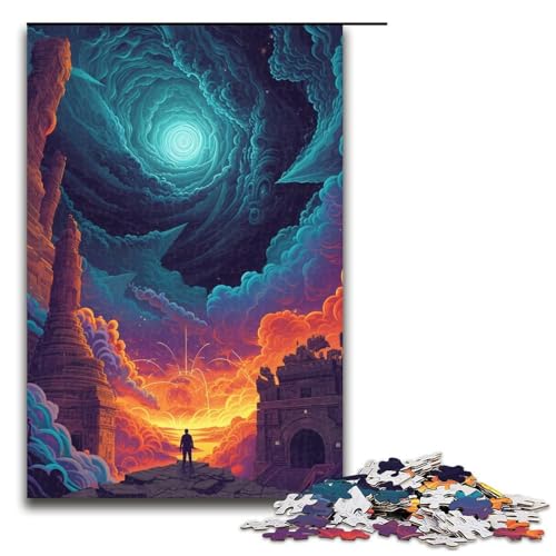 1000-teiliges Puzzle, farbenfrohe Traumlandschaft, Holzpuzzle, Lernspielzeug, Größe 50 x 75 cm 1000-teiliges Puzzle, farbenfrohe Traumlandschaft, Holzpuzzle, Lernspielzeug, Größe 50 x 75 cm von LLONGKT