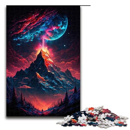 1000-teiliges Puzzle, mystischer Berggipfel, Holzpuzzle, Lernspielzeug, Größe 50 x 75 cm 1000-teiliges Puzzle, mystischer Berggipfel, Holzpuzzle, Lernspielzeug, Größe 50 x 75 cm von LLONGKT
