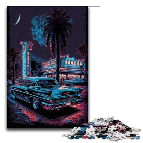 1000-teiliges Puzzle, schwarzes Sportauto, Holzpuzzle für Erwachsene, Lernspiel, Größe 50 x 75 cm 1000-teiliges Puzzle, schwarzes Sportauto, Holzpuzzle für Erwachsene, Lernspiel, Größe 50 x 75 cm von LLONGKT