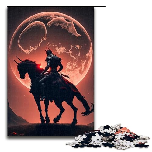 1000-teiliges Puzzle „Blutmond-Cowboy“, Holzpuzzle, pädagogisches Spielzeug zum Stressabbau, Größe 50 x 75 cm 1000-teiliges Puzzle „Blutmond-Cowboy“, Holzpuzzle, pädagogisches Spielzeug zum Stressabbau, Größe 50 x 75 cm von LLONGKT