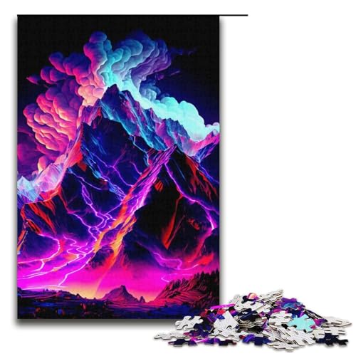 1000-teiliges Puzzle „Bunte Berge“, Kartonpuzzle, Lernspielzeug, Familienspiele, Größe 38 x 26 cm 1000-teiliges Puzzle „Bunte Berge“, Kartonpuzzle, Lernspielzeug, Familienspiele, Größe 38 x 26 cm von LLONGKT