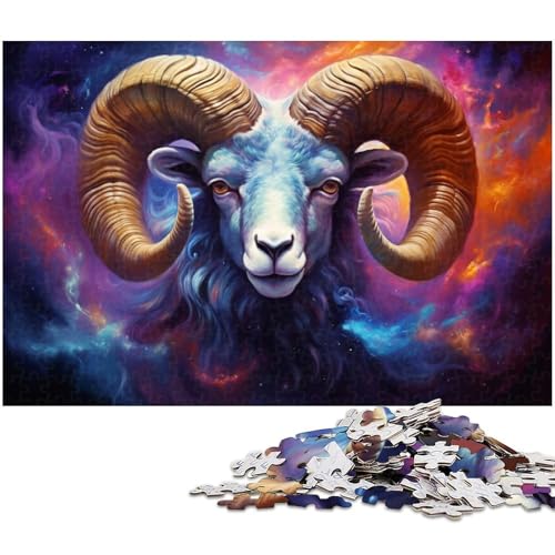 1000-teiliges Puzzle „Cosmic Aries“ für Erwachsene, Holzpuzzle, Lernspiel, Größe 50 x 75 cm 1000-teiliges Puzzle „Cosmic Aries“ für Erwachsene, Holzpuzzle, Lernspiel, Größe 50 x 75 cm von LLONGKT