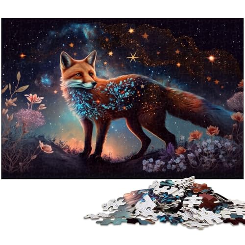 1000-teiliges Puzzle „Cosmic Fantasy Fox“, Puzzles für Erwachsene und Teenager, Holzpuzzle, tolles Geschenk für Erwachsene, Größe 50 x 75 cm 1000-teiliges Puzzle „Cosmic Fantasy Fox“, Puzzles für Erwachsene und Teenager, Holzpuzzle, tolles Geschenk für Erwachsene, Größe 50 x 75 cm von LLONGKT