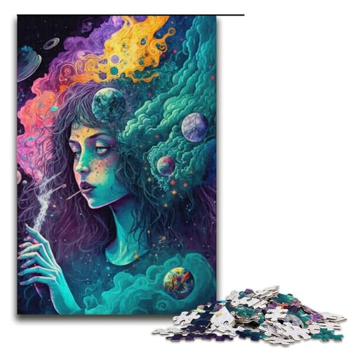 1000-teiliges Puzzle „Cosmic High“ für Erwachsene und Teenager, Papppuzzle, tolles Geschenk für Erwachsene, Größe 38 x 26 cm von LLONGKT