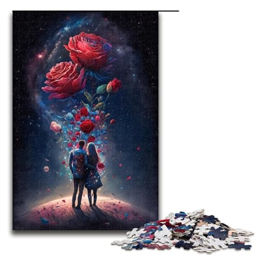 1000-teiliges Puzzle „Cosmic Rose“, Holzpuzzle, Lernspielzeug, Größe 50 x 75 cm 1000-teiliges Puzzle „Cosmic Rose“, Holzpuzzle, Lernspielzeug, Größe 50 x 75 cm von LLONGKT