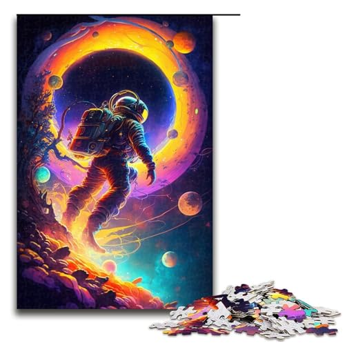 1000-teiliges Puzzle „Crocodile Rider“ für Erwachsene, Holzpuzzle, anspruchsvolles Spiel, Größe 50 x 75 cm von LLONGKT