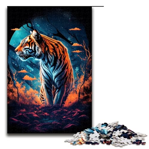 1000-teiliges Puzzle „Der Tiger“, Holzpuzzle, pädagogisches Spielzeug zum Stressabbau, Größe 50 x 75 cm 1000-teiliges Puzzle „Der Tiger“, Holzpuzzle, pädagogisches Spielzeug zum Stressabbau, Größe 50 x 75 cm von LLONGKT