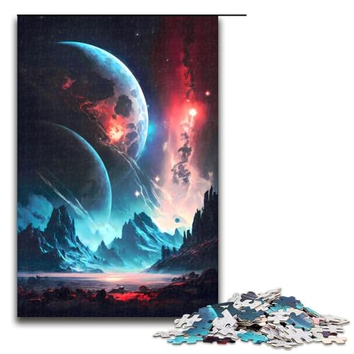 1000-teiliges Puzzle „Galaktisches Universum entdecken“ für Erwachsene. Anspruchsvolles, schwieriges Puzzle. Geburtstagsgeschenk, Geschenke, Wandkunst. Größe 50 x 75 cm von LLONGKT