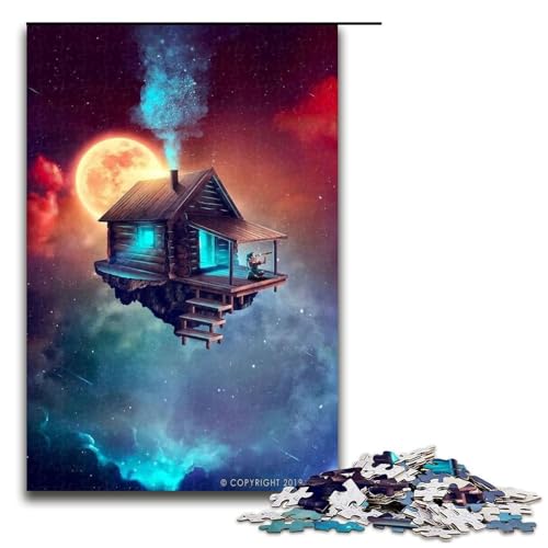 1000-teiliges Puzzle „Galaxiehaus“, Holzpuzzle, Lernspielzeug, Familienspiele, Größe 50 x 75 cm 1000-teiliges Puzzle „Galaxiehaus“, Holzpuzzle, Lernspielzeug, Familienspiele, Größe 50 x 75 cm von LLONGKT