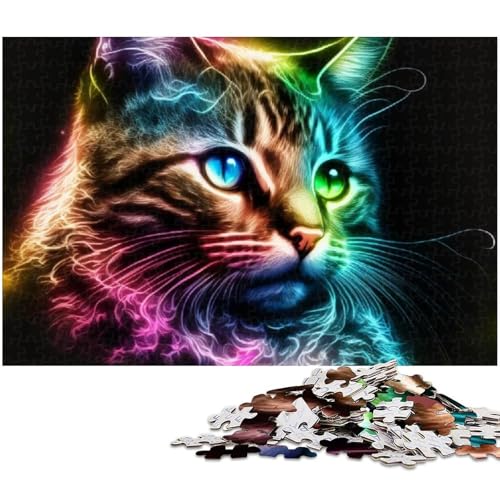 1000-teiliges Puzzle „Galaxy Dream Cat“, Puzzle für Erwachsene, Holzpuzzle, Familienpuzzle, Spielgröße 50 x 75 cm 1000-teiliges Puzzle „Galaxy Dream Cat“, Puzzle für Erwachsene, Holzpuzzle, Familienpuzzle, Spielgröße 50 x 75 cm von LLONGKT