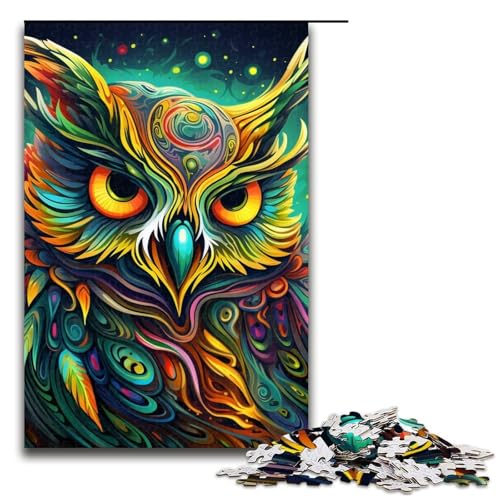 1000-teiliges Puzzle „Grüne Eule“, Holzpuzzle, pädagogisches Spielzeug zum Stressabbau, Größe 50 x 75 cm 1000-teiliges Puzzle „Grüne Eule“, Holzpuzzle, pädagogisches Spielzeug zum Stressabbau, Größe 50 x 75 cm von LLONGKT