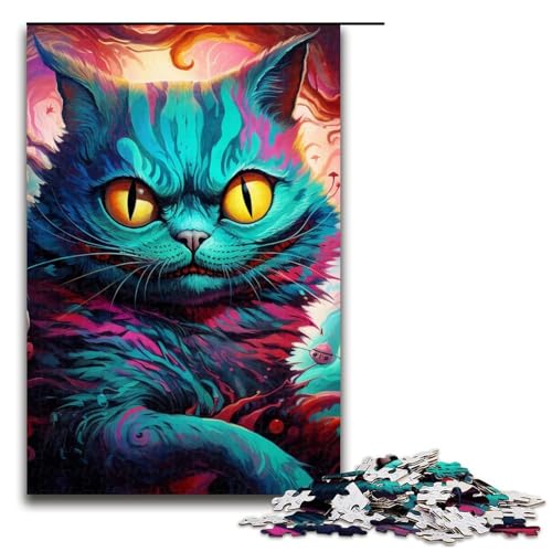 1000-teiliges Puzzle „Katze im Anzug“, Holzpuzzle, pädagogisches Spielzeug zum Stressabbau, Größe 50 x 75 cm 1000-teiliges Puzzle „Katze im Anzug“, Holzpuzzle, pädagogisches Spielzeug zum Stressabbau, Größe 50 x 75 cm von LLONGKT