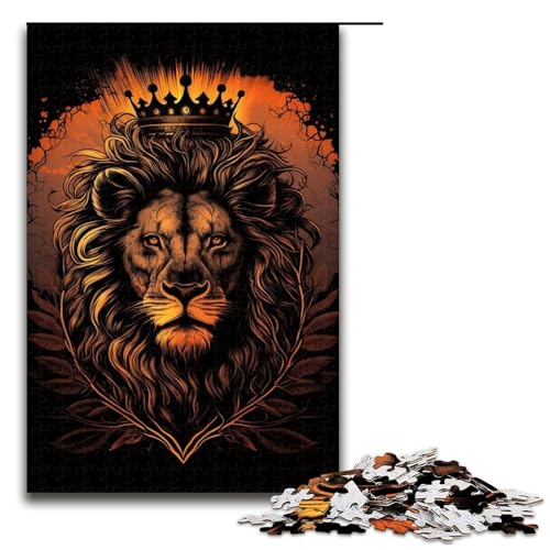 1000-teiliges Puzzle „König der Löwen“ aus Holz, pädagogisches Spielzeug zum Stressabbau, Größe 50 x 75 cm 1000-teiliges Puzzle „König der Löwen“ aus Holz, pädagogisches Spielzeug zum Stressabbau, Größe 50 x 75 cm von LLONGKT