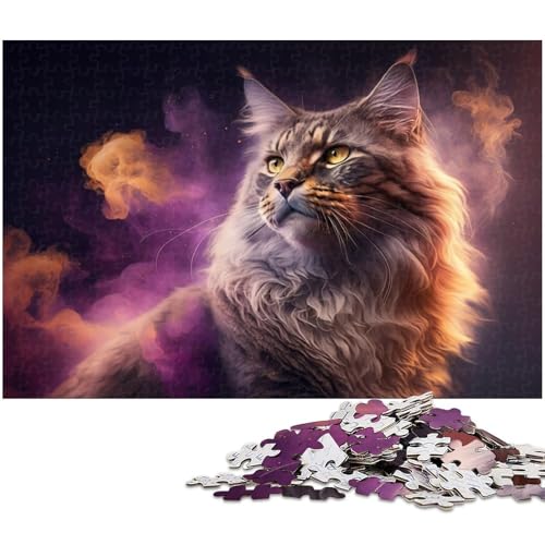 1000-teiliges Puzzle „Maine Coon Nebula“ für Erwachsene, Karton-Puzzle, Lernspiel, Größe 38 x 26 cm 1000-teiliges Puzzle „Maine Coon Nebula“ für Erwachsene, Karton-Puzzle, Lernspiel, Größe 38 x 26 cm von LLONGKT