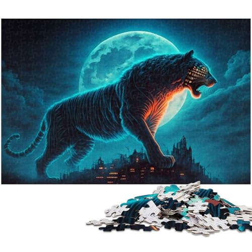 1000-teiliges Puzzle „Mystischer Tiger“ für Erwachsene, Holzpuzzle, Lernspiel, Größe 50 x 75 cm 1000-teiliges Puzzle „Mystischer Tiger“ für Erwachsene, Holzpuzzle, Lernspiel, Größe 50 x 75 cm von LLONGKT