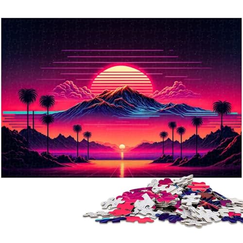 1000-teiliges Puzzle „Neonlandschaft“ für Erwachsene, Holzpuzzle, Lernspiel, Größe 50 x 75 cm 1000-teiliges Puzzle „Neonlandschaft“ für Erwachsene, Holzpuzzle, Lernspiel, Größe 50 x 75 cm von LLONGKT