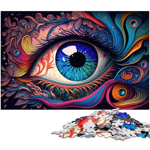 1000-teiliges Puzzle „Psychedelische Augen“ für Erwachsene und Teenager – Holzpuzzle zur Heimdekoration, Größe 50 x 75 cm 1000-teiliges Puzzle „Psychedelische Augen“ für Erwachsene und Teenager – Holzpuzzle zur Heimdekoration, Größe 50 x 75 cm von LLONGKT