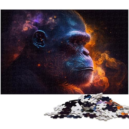 1000-teiliges Puzzle „Schimpansennebel“, Puzzles für Holzpuzzle, Lernspielzeug, Größe 50 x 75 cm 1000-teiliges Puzzle „Schimpansennebel“, Puzzles für Holzpuzzle, Lernspielzeug, Größe 50 x 75 cm von LLONGKT