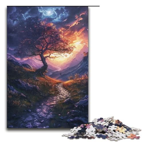 1000-teiliges Puzzle „Schöne Berge“ für Erwachsene, Papppuzzle, Familiendekoration (Größe 38 x 26 cm) von LLONGKT
