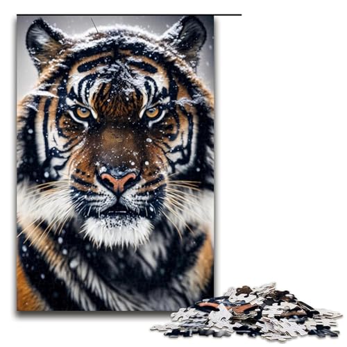 1000-teiliges Puzzle „Sibirische Schneetiger“ für Erwachsene, Lernspiel, herausforderndes Spielzeug für die Heimdekoration, Größe 50 x 75 cm 1000-teiliges Puzzle „Sibirische Schneetiger“ für Erwachsene, Lernspiel, herausforderndes Spielzeug für die Heimdekoration, Größe 50 x 75 cm von LLONGKT