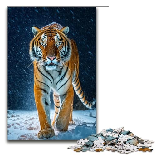 1000-teiliges Puzzle „Sibirische Tiger“, Holzpuzzle, Heimdekoration, Größe 50 x 75 cm 1000-teiliges Puzzle „Sibirische Tiger“, Holzpuzzle, Heimdekoration, Größe 50 x 75 cm von LLONGKT