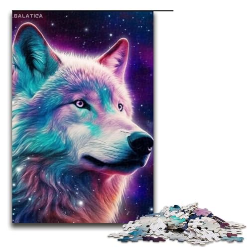 1000-teiliges Puzzle „Space Wolf“, Holzpuzzle, pädagogisches Spielzeug zum Stressabbau, Größe 50 x 75 cm 1000-teiliges Puzzle „Space Wolf“, Holzpuzzle, pädagogisches Spielzeug zum Stressabbau, Größe 50 x 75 cm von LLONGKT