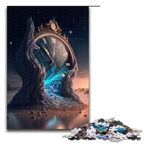 1000-teiliges Puzzle „Spacetime“ für Erwachsene, Holzpuzzle, anspruchsvolles Spiel, Größe 50 x 75 cm von LLONGKT
