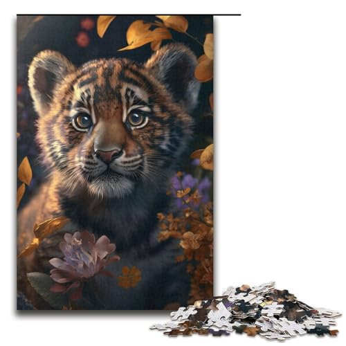 1000-teiliges Puzzle „Süßes kleines Tigerjunges“ für Erwachsene und Teenager, Papppuzzle, Lernspiel, Herausforderungsspielzeug, Größe 38 x 26 cm 1000-teiliges Puzzle „Süßes kleines Tigerjunges“ für Erwachsene und Teenager, Papppuzzle, Lernspiel, Herausforderungsspielzeug, Größe 38 x 26 cm von LLONGKT