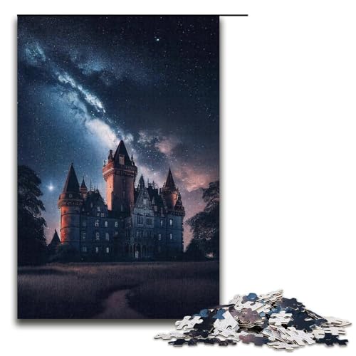 1000-teiliges Puzzle „Traumschloss“ für Teenager, Papppuzzle, Lernspiel für Erwachsene, Größe 38 x 26 cm von LLONGKT