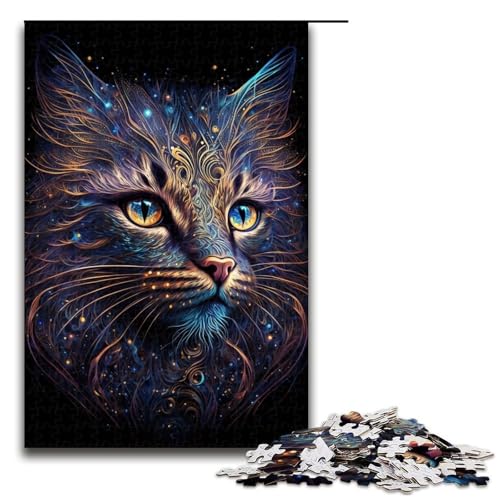 1000-teiliges Puzzle „Weltraumkatze“ für Holzpuzzles, pädagogisches Spielzeug zum Stressabbau, Größe 50 x 75 cm 1000-teiliges Puzzle „Weltraumkatze“ für Holzpuzzles, pädagogisches Spielzeug zum Stressabbau, Größe 50 x 75 cm von LLONGKT