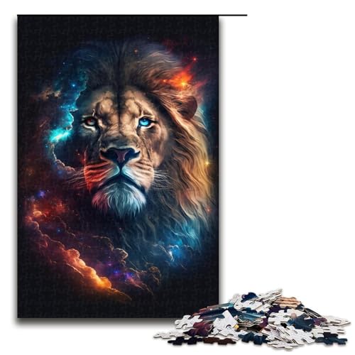 1000-teiliges Puzzle „Weltraumlöwe“ für Erwachsene, Holzpuzzle, Heimdekoration, Größe 50 x 75 cm 1000-teiliges Puzzle „Weltraumlöwe“ für Erwachsene, Holzpuzzle, Heimdekoration, Größe 50 x 75 cm von LLONGKT