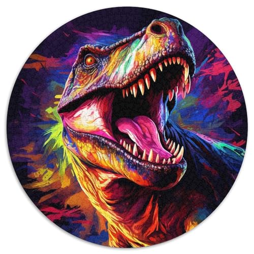 1000-teiliges Puzzle-Geschenk, Dinosaurier-Kunstpapier-Puzzle, anspruchsvolles Denkspiel für Teenager, perfekt als Heimdekoration oder Geschenk (Größe 67,5 x 67,5 cm) von LLONGKT