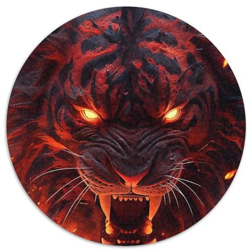 1000-teiliges Puzzle-Geschenk, rote Tiger, Puzzle für Erwachsene, für Jugendliche, Familien-Lernspiele, Heimdekorationsgeschenk (Größe 67,5 x 67,5 cm) von LLONGKT