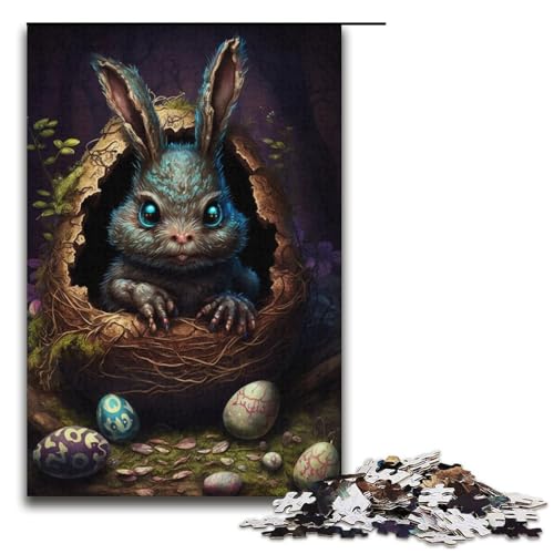 1000-teiliges Puzzle Osterhasen-Puzzle für Erwachsene, Papppuzzle, interessanter Stressabbau, Größe 38 x 26 cm von LLONGKT
