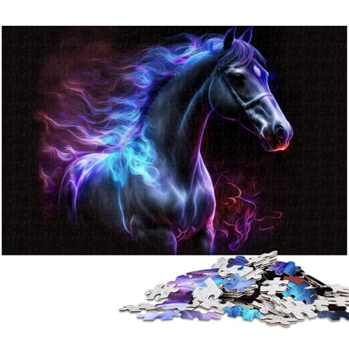 1000-teiliges Puzzle Pferd für Erwachsene, Holzpuzzle, Lernspiel, Größe 50 x 75 cm 1000-teiliges Puzzle Pferd für Erwachsene, Holzpuzzle, Lernspiel, Größe 50 x 75 cm von LLONGKT