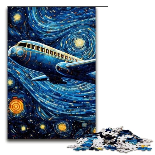 1000-teiliges Puzzle Sternenhimmel Flugzeugpuzzle für Erwachsene Holzpuzzle Lernspiele für Erwachsene Größe 50x75cm 1000-teiliges Puzzle Sternenhimmel Flugzeugpuzzle für Erwachsene Holzpuzzle Lernspiele für Erwachsene Größe 50x75cm von LLONGKT