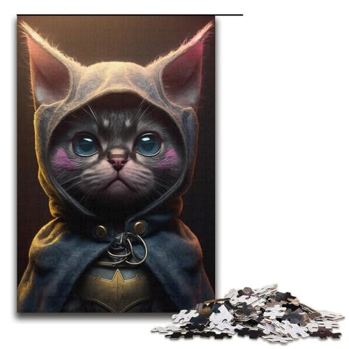 1000-teiliges Puzzle für Erwachsene, „Bastet, die kleine Katze“, anspruchsvolles, schwieriges Puzzle, perfekte Dekoration, Größe 38 x 26 cm von LLONGKT