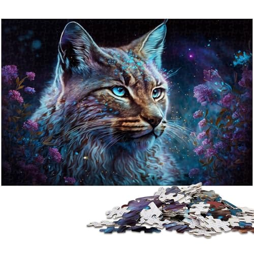 1000-teiliges Puzzle für Erwachsene, „Der Dschungel-Magie-Luchs“, als Geschenk, Größe 38 x 26 cm von LLONGKT