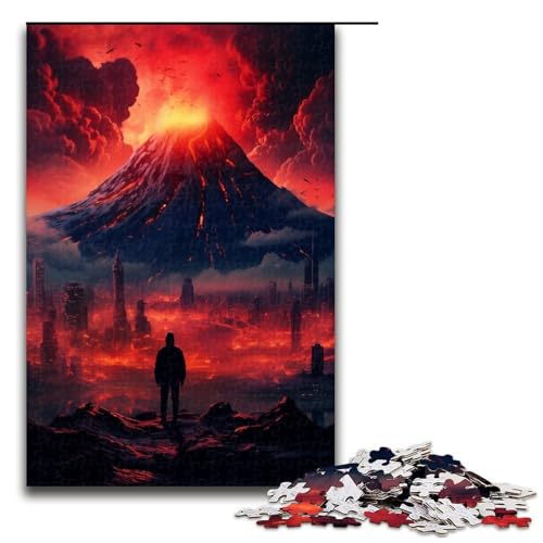 1000-teiliges Puzzle für Erwachsene, „Vulkan der Kunst“, Quizspiel, anspruchsvoll zu vervollständigen, Aber unterhaltsam und humorvoll, Größe 50 x 75 cm von LLONGKT
